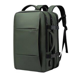 Bange Digital Nomad Backpack Green  Water-Resistant USB Charging Port Anti-Theft
